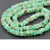 Natural Apple Green Bi Color Chrysoprase Smooth Square Heishi Cube Beads Strand Length is 7 Inches & Sizes from 5mm approx 